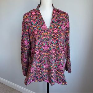 👗 3/4 Floral V Neck Sleeve